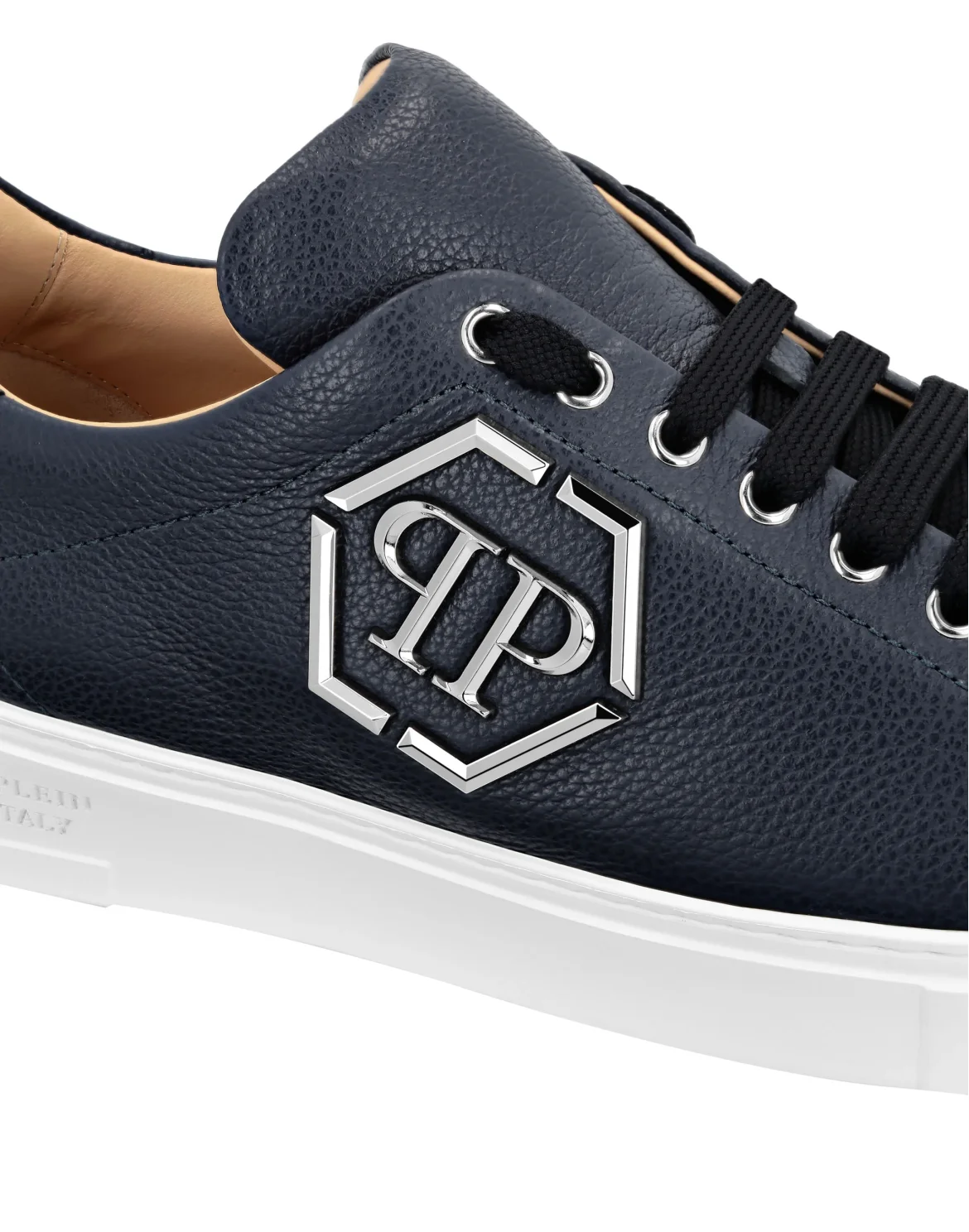Leather Lo-Top Sneakers Hexagon, цвет: Синий