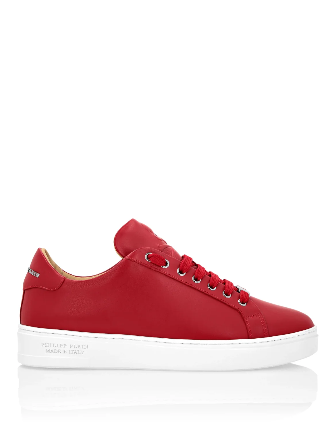 Leather Lo-Top Sneakers Philipp Plein TM, цвет: Красный