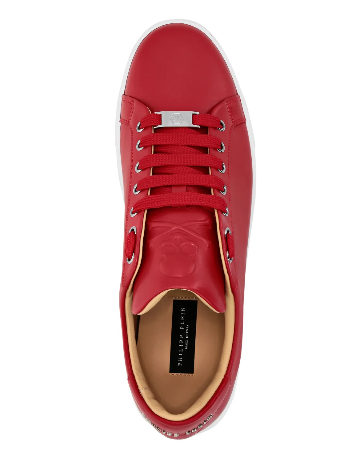 Leather Lo-Top Sneakers Philipp Plein TM, цвет: Красный