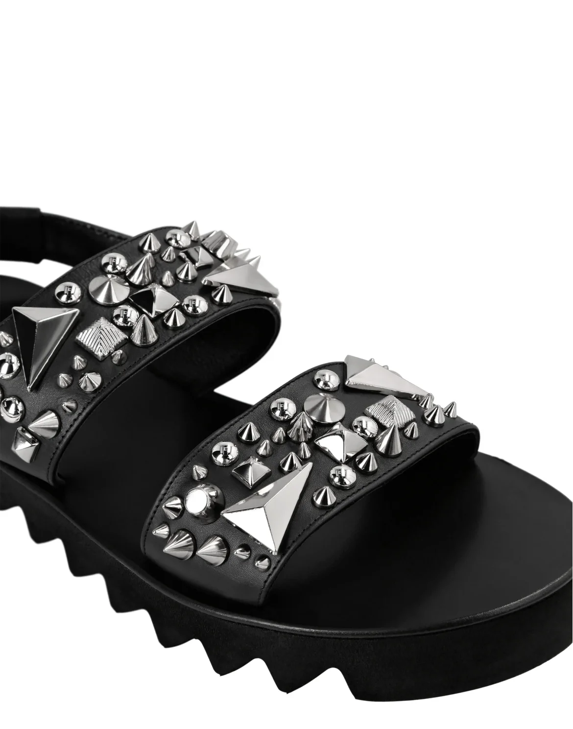 Leather Sandals  Studs, цвет: Черный