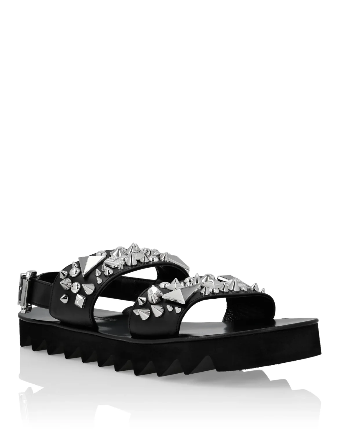 Leather Sandals  Studs, цвет: Черный