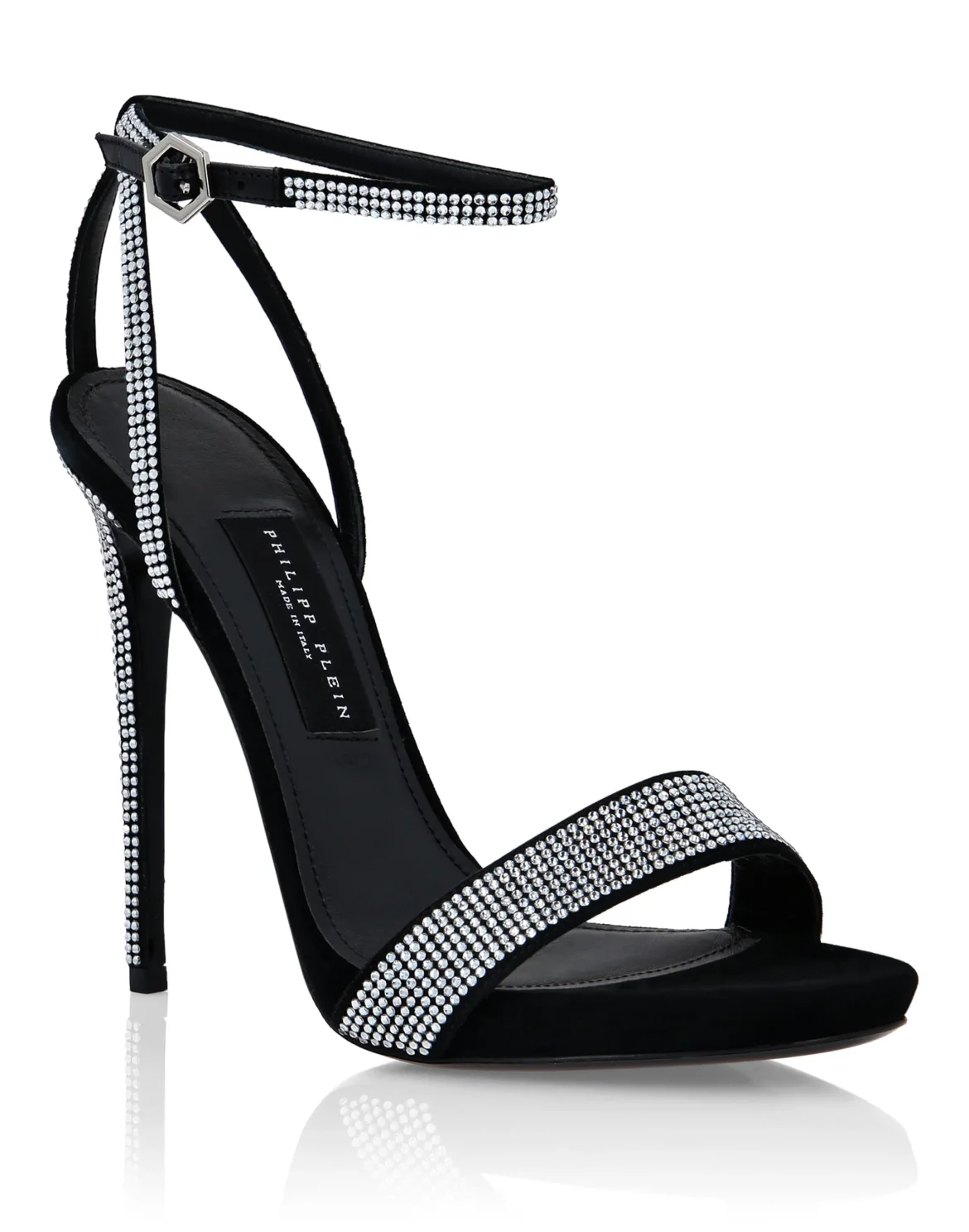 Crystal Ankle Strap Sandals, цвет: Прозрачный