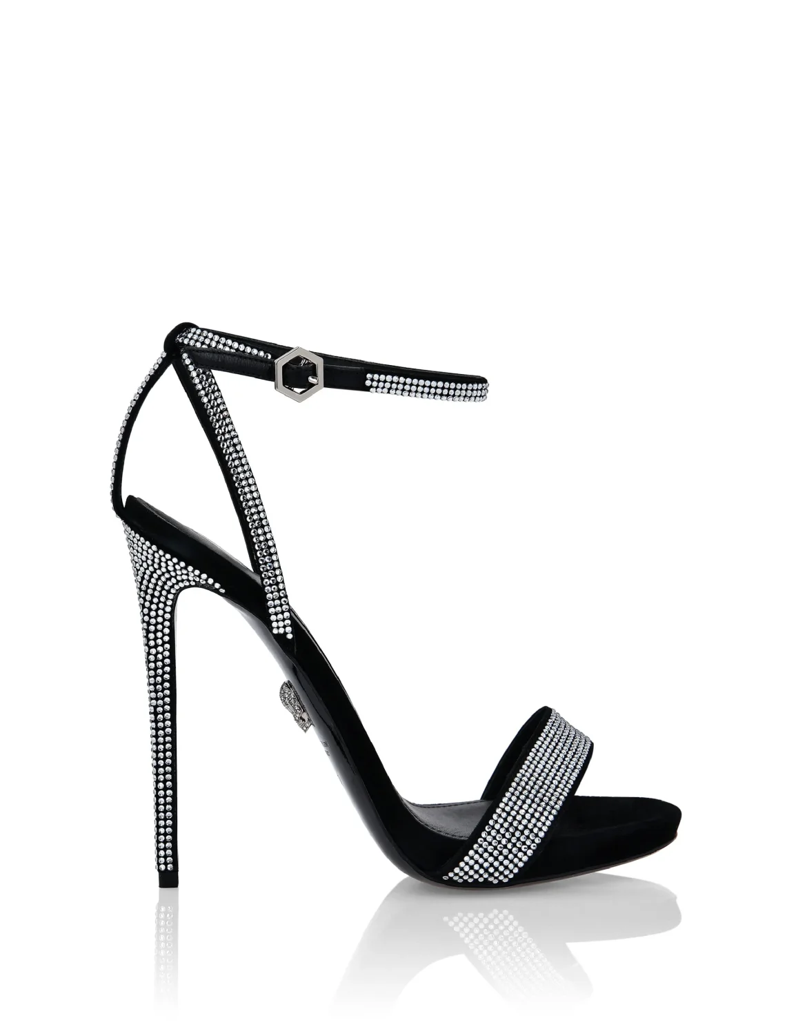 Crystal Ankle Strap Sandals, цвет: Прозрачный