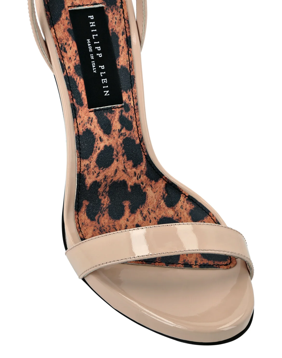 Patent Leather Sandals High Heels Leopard, цвет: Розовый