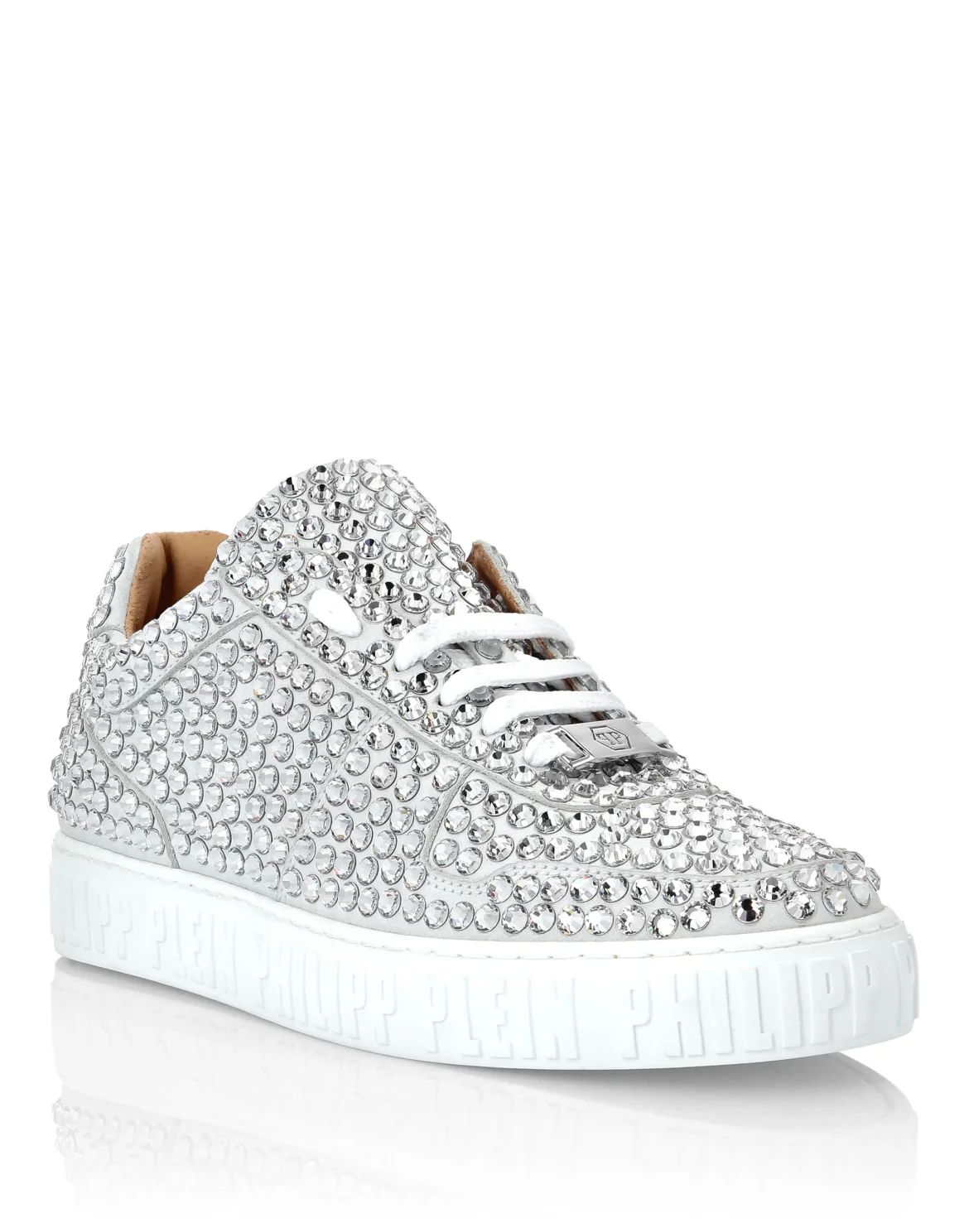 Leather Lo-Top Sneakers Full Stones  King Power, цвет: Белый