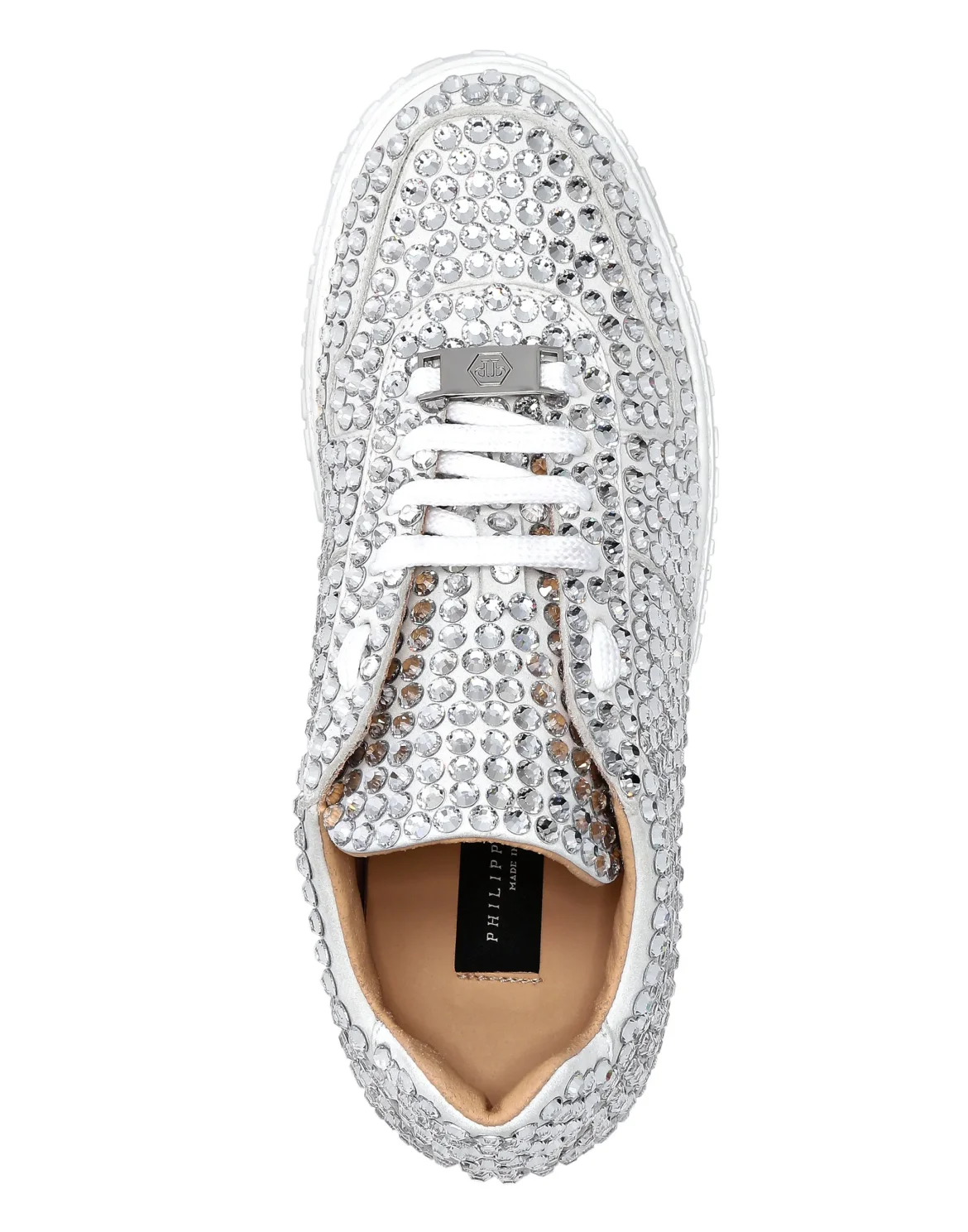 Leather Lo-Top Sneakers Full Stones  King Power, цвет: Белый