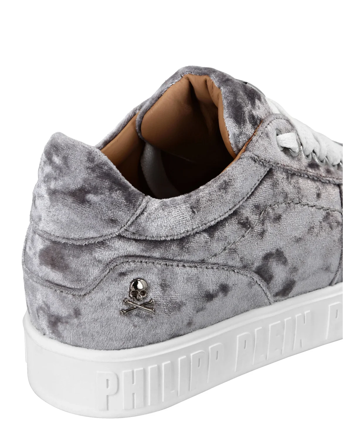 Velvet Lo-Top Sneakers Plein Hurricane, цвет: Серый