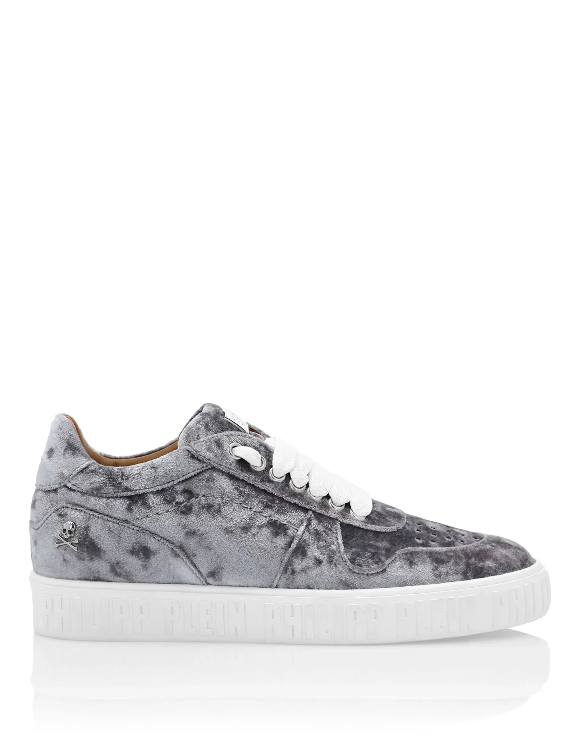 Velvet Lo-Top Sneakers Plein Hurricane, цвет: Серый