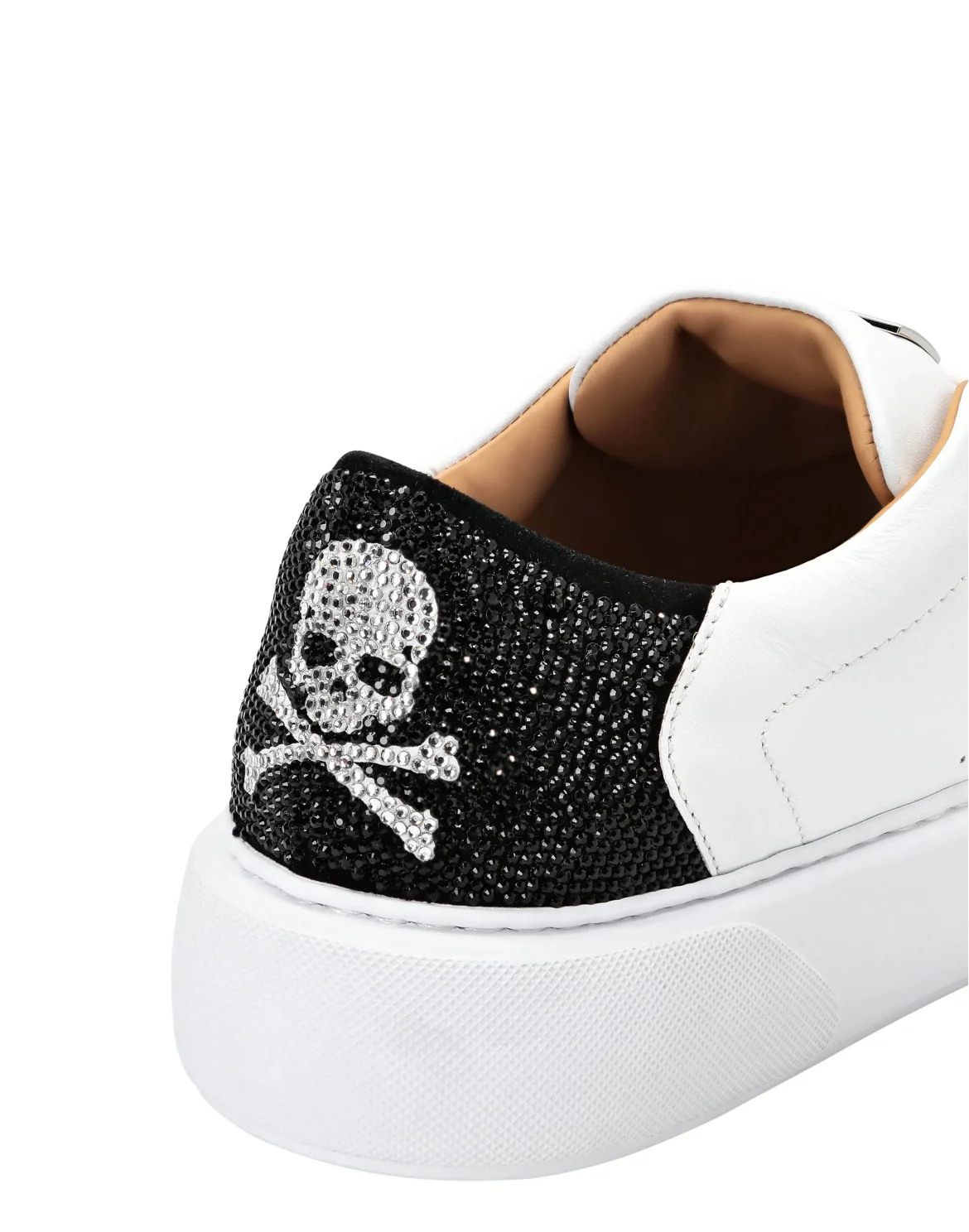 Leather Lo-Top Sneakers Skull, цвет: Белый