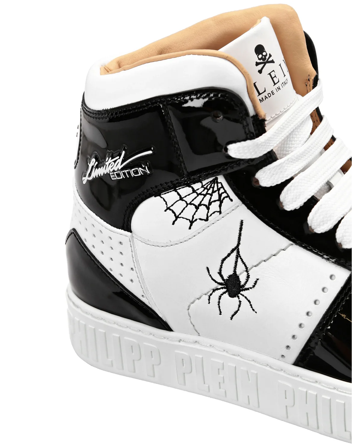 Leather Hi-Top Sneakers, цвет: Белый