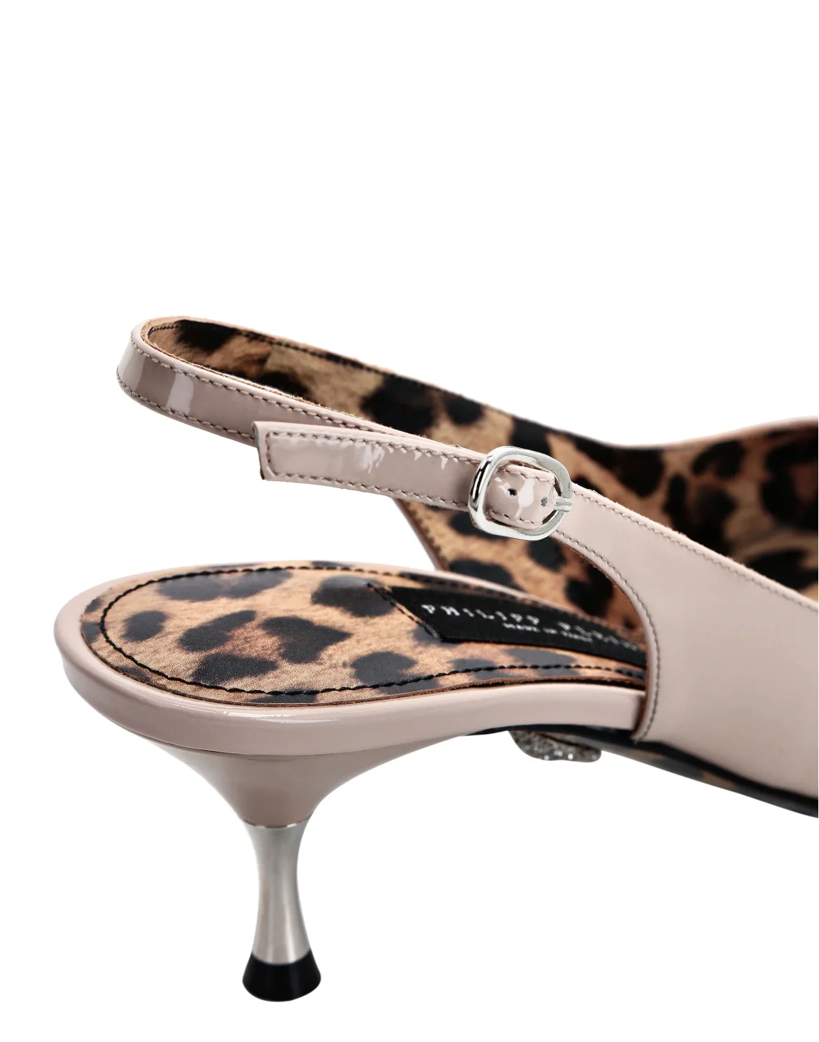 Patent Leather Decollete Mid Heels Studs, цвет: Розовый