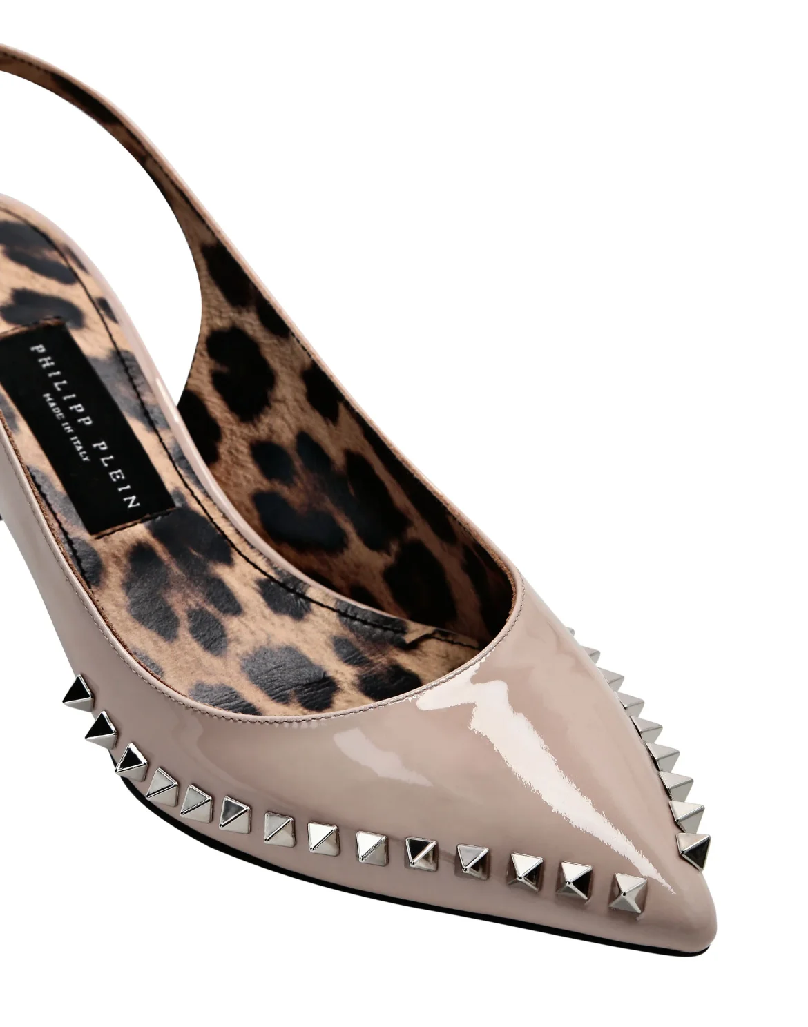 Patent Leather Decollete Mid Heels Studs, цвет: Розовый