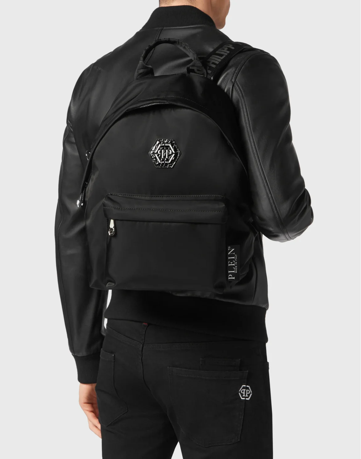 Nylon Backpack Hexagon, цвет: Черный
