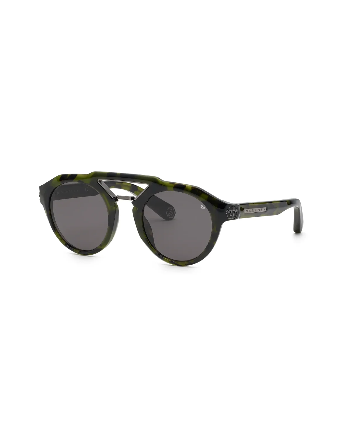 Sunglasses Round PLEIN BRAVE SHADES  HEXAGON, цвет: Зеленый