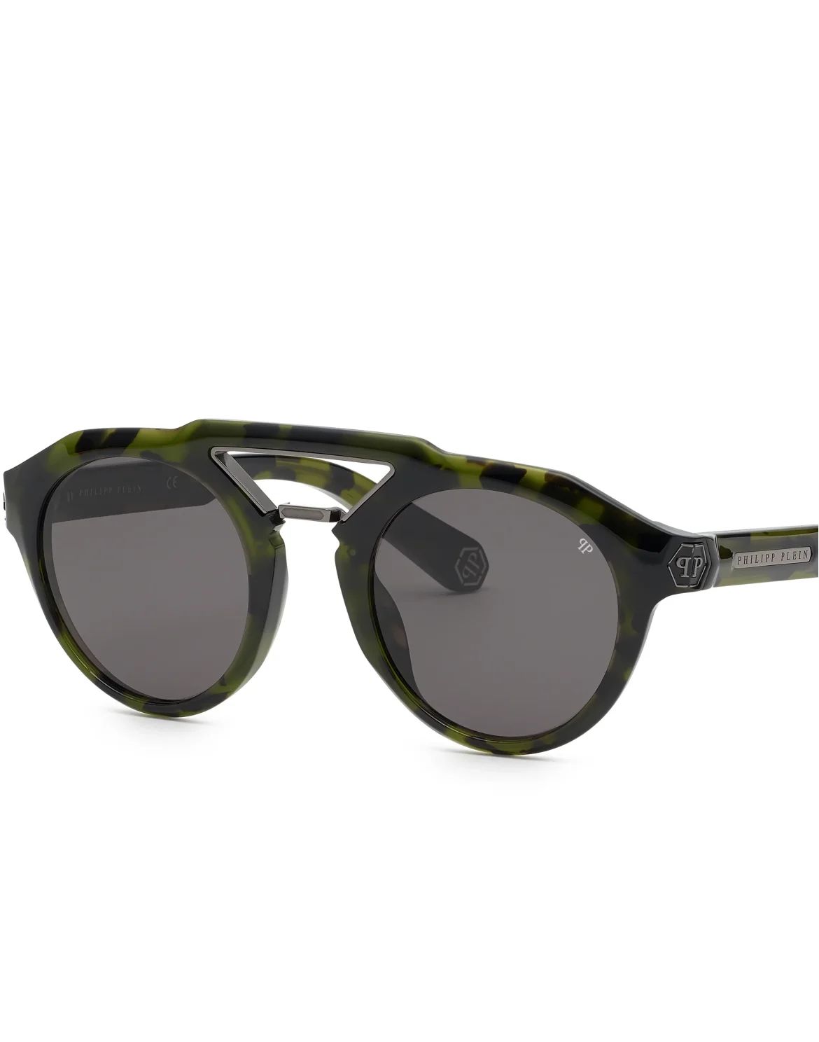 Sunglasses Round PLEIN BRAVE SHADES  HEXAGON, цвет: Зеленый