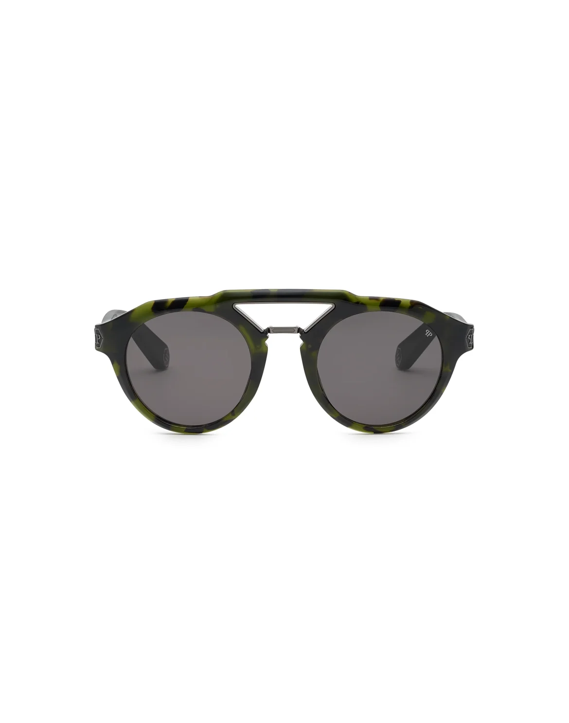 Sunglasses Round PLEIN BRAVE SHADES  HEXAGON, цвет: Зеленый