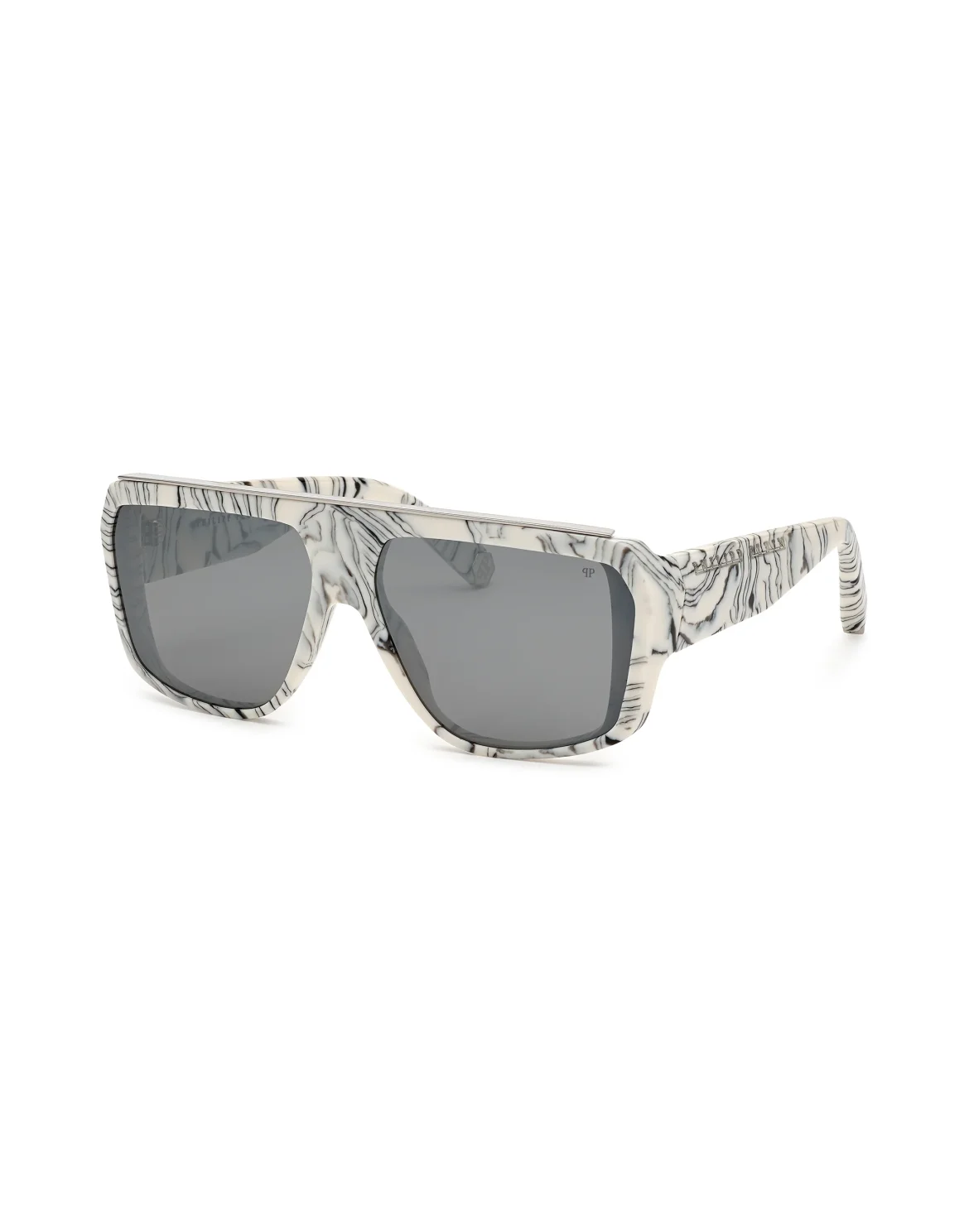 Sunglasses Rectangular Oversize PLEIN HEXAGON, цвет: Белый