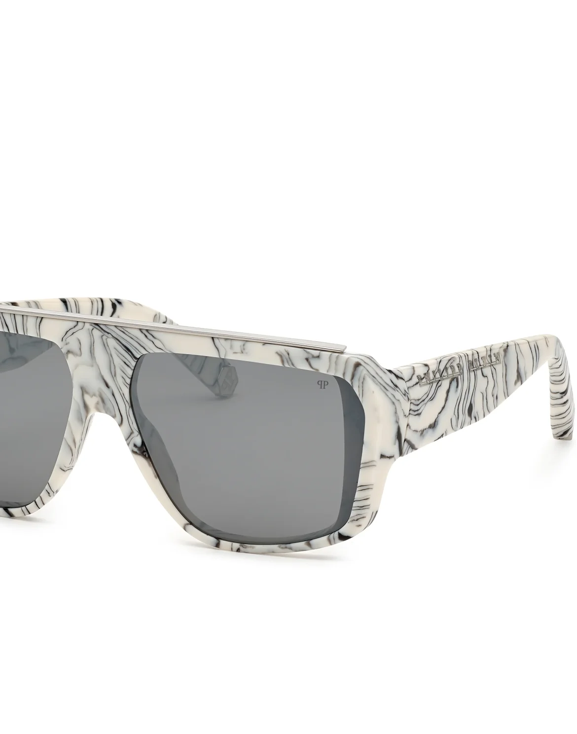 Sunglasses Rectangular Oversize PLEIN HEXAGON, цвет: Белый