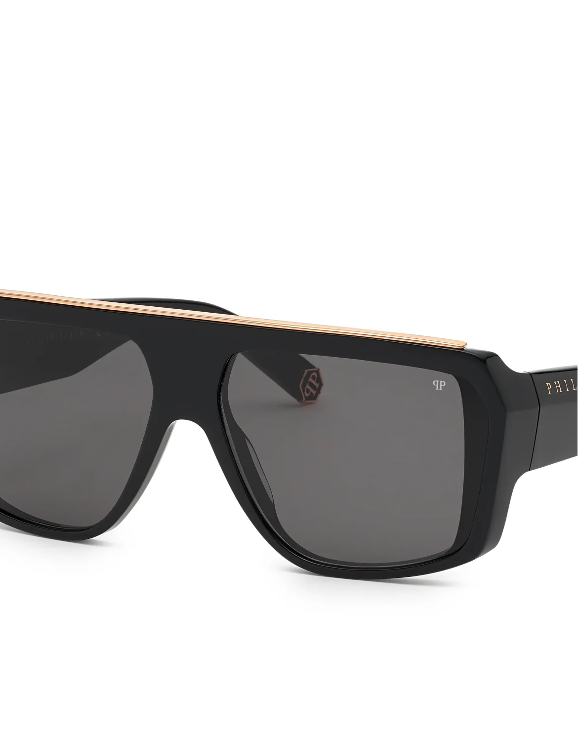 Sunglasses Rectangular Oversize PLEIN HEXAGON, цвет: Черный