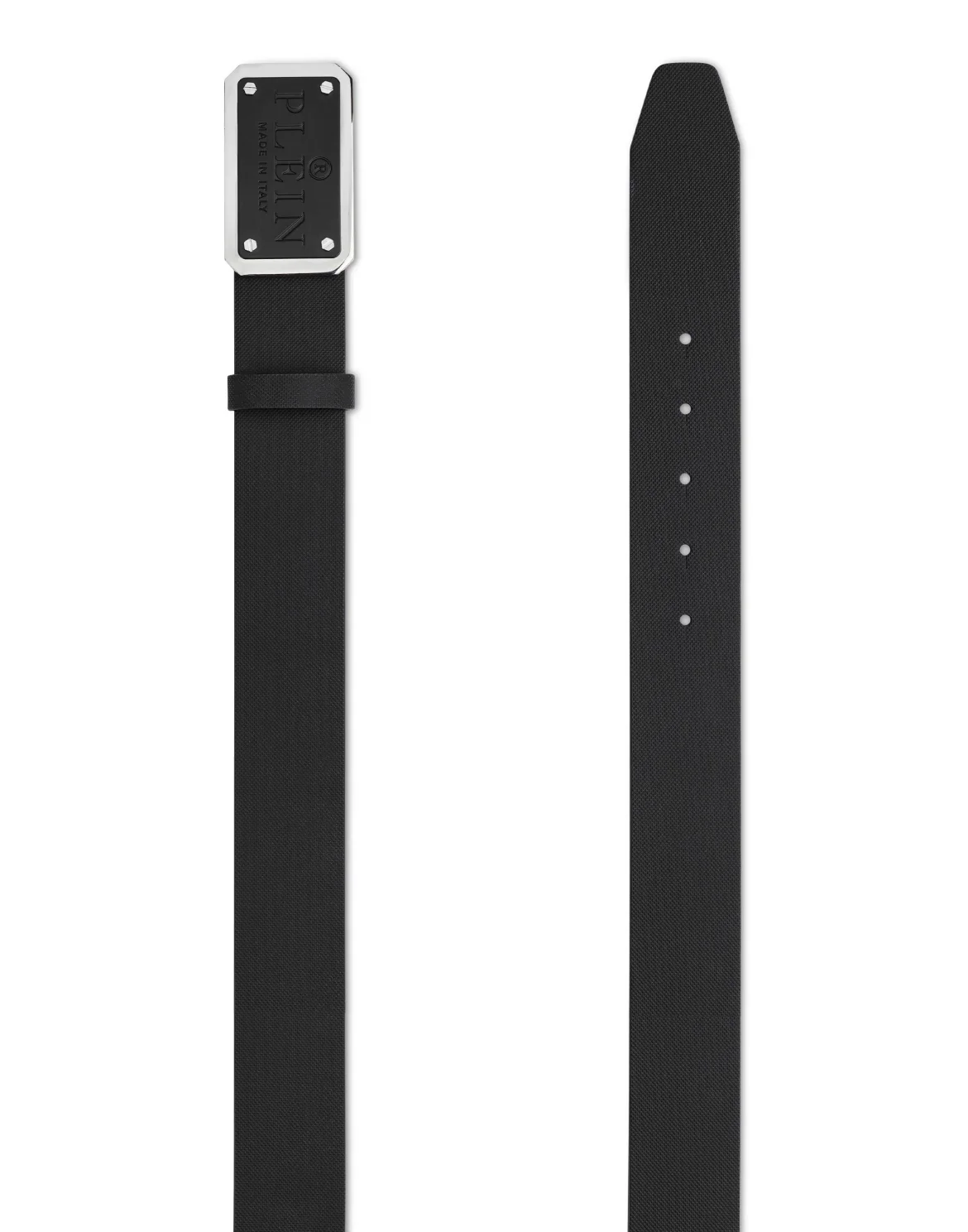 Leather Belt Iconic Plein, цвет: Черный