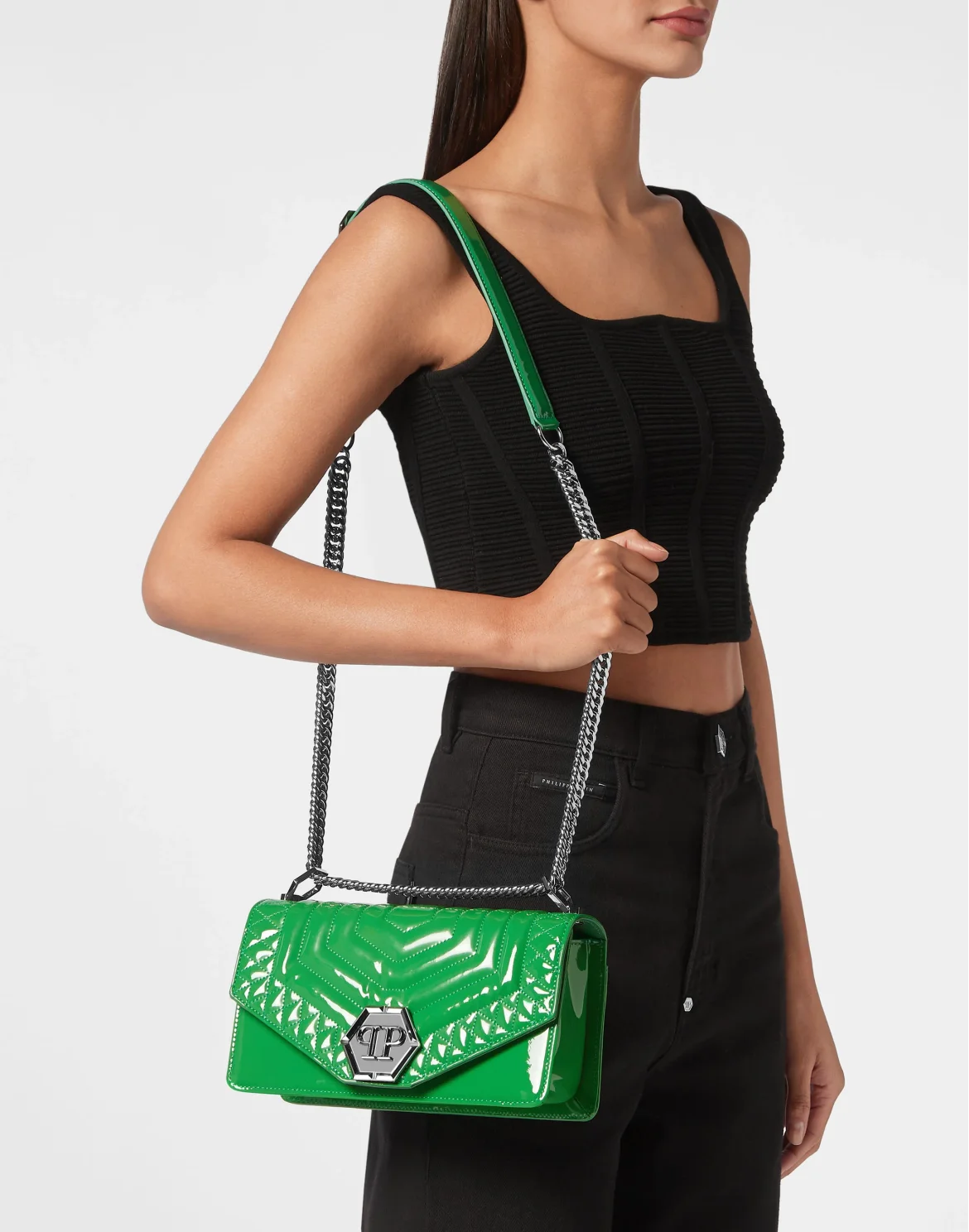 Medium Shoulder Bag Hexagon, цвет: Зеленый