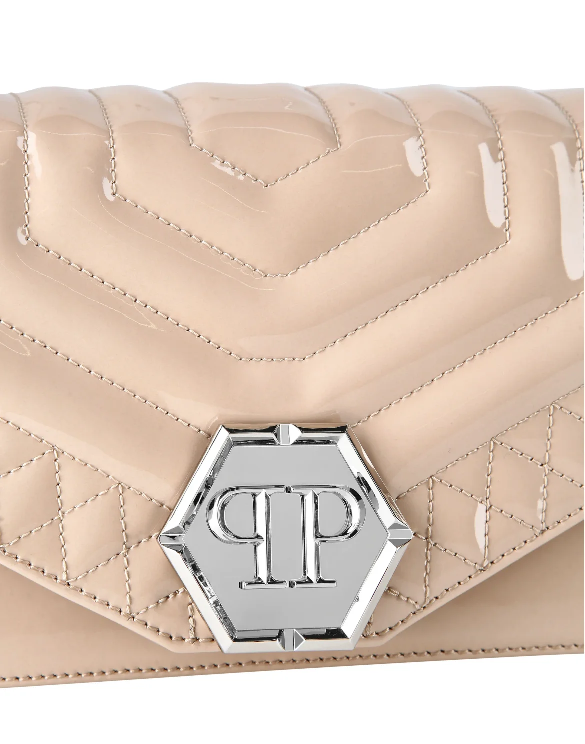 Medium Shoulder Bag Hexagon, цвет: Бежевый