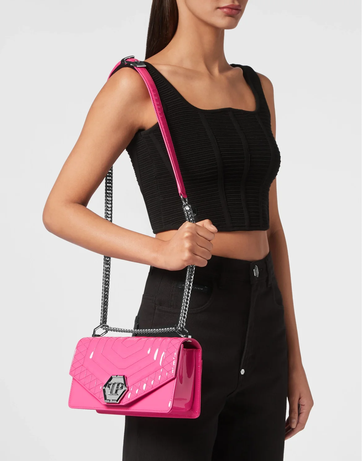 Medium Shoulder Bag Hexagon, цвет: Розовый