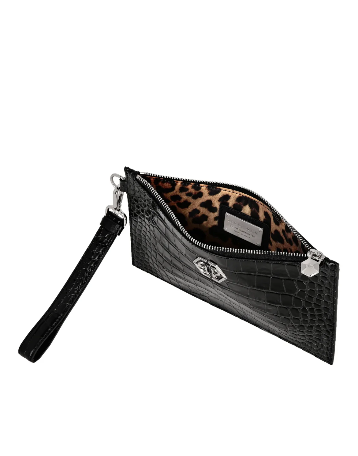 Croco Embossed  Minaudiere, цвет: Черный