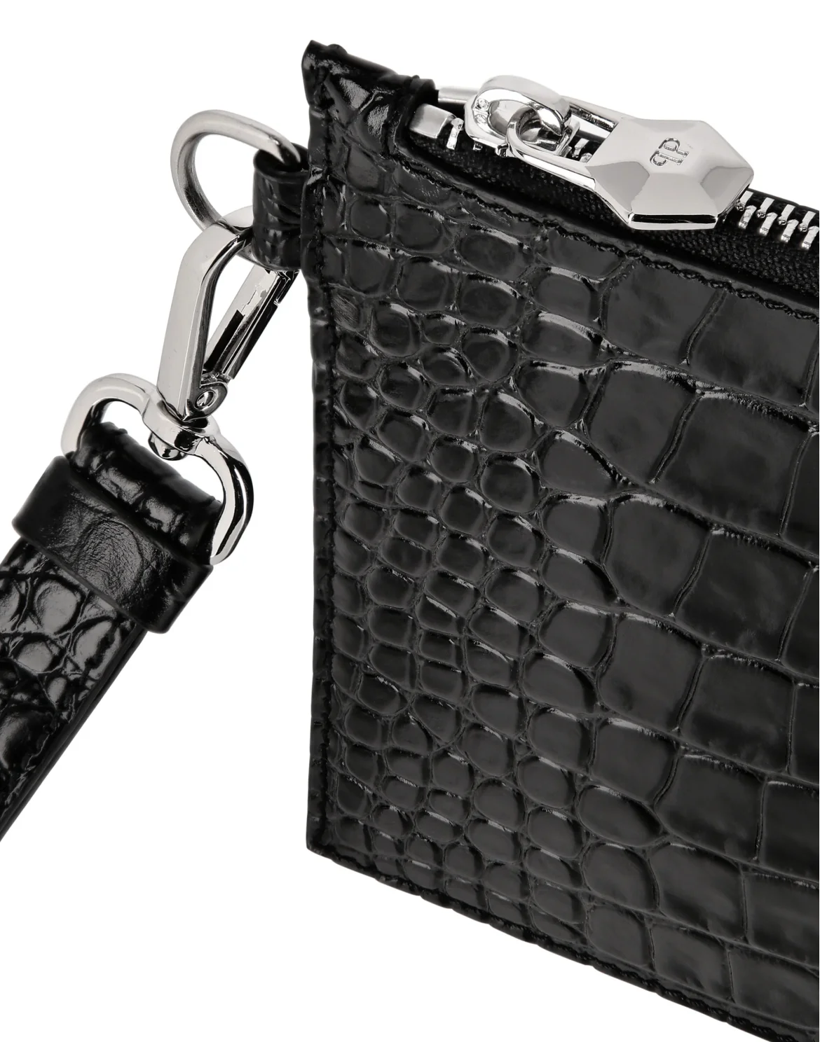 Croco Embossed  Minaudiere, цвет: Черный