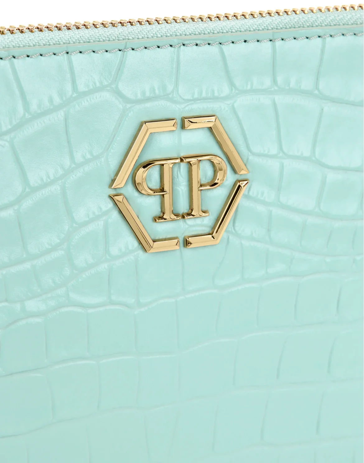 Croco Embossed  Minaudiere, цвет: Бирюзовый
