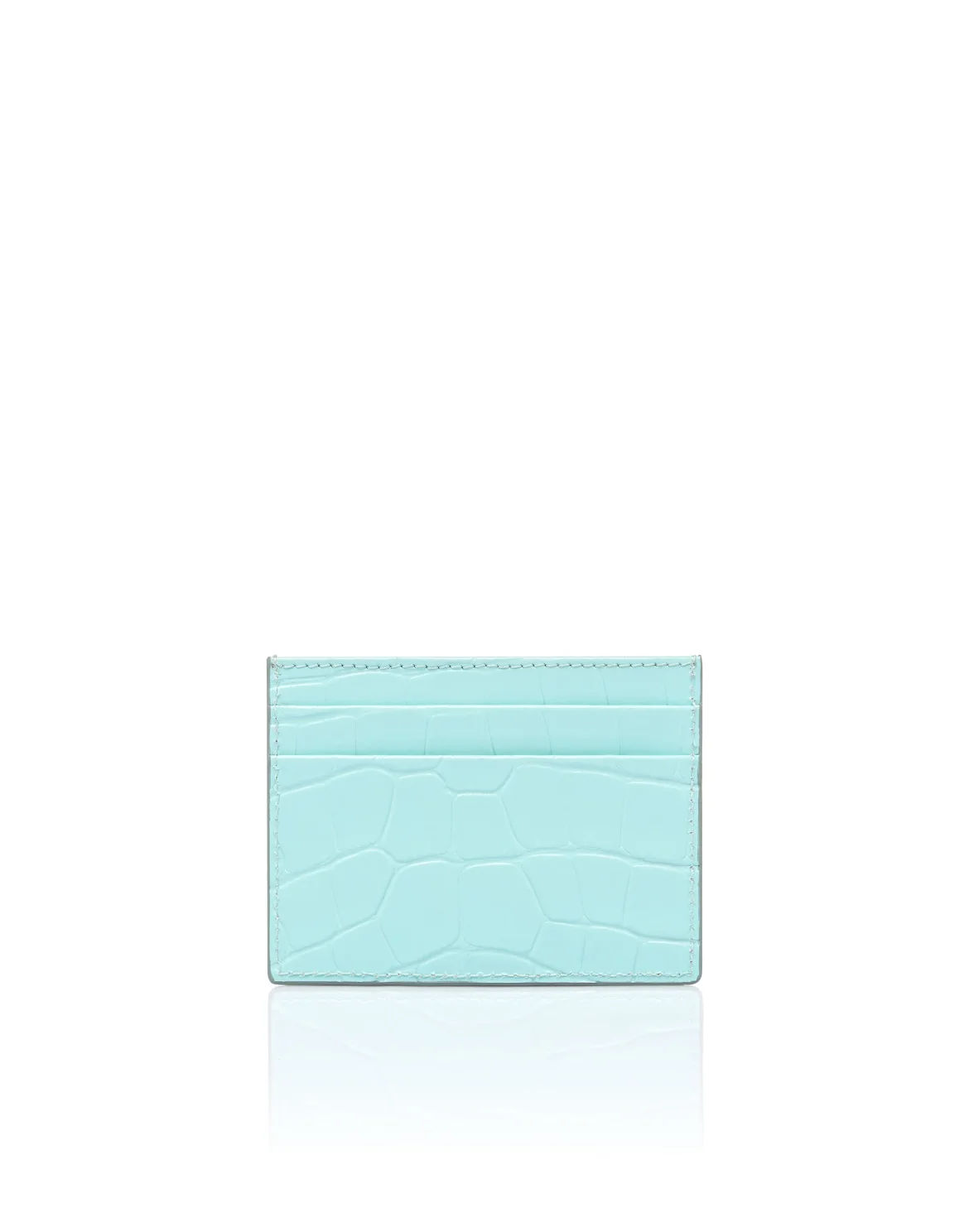 Croco Embossed Credit Cards Holder, цвет: Бирюзовый