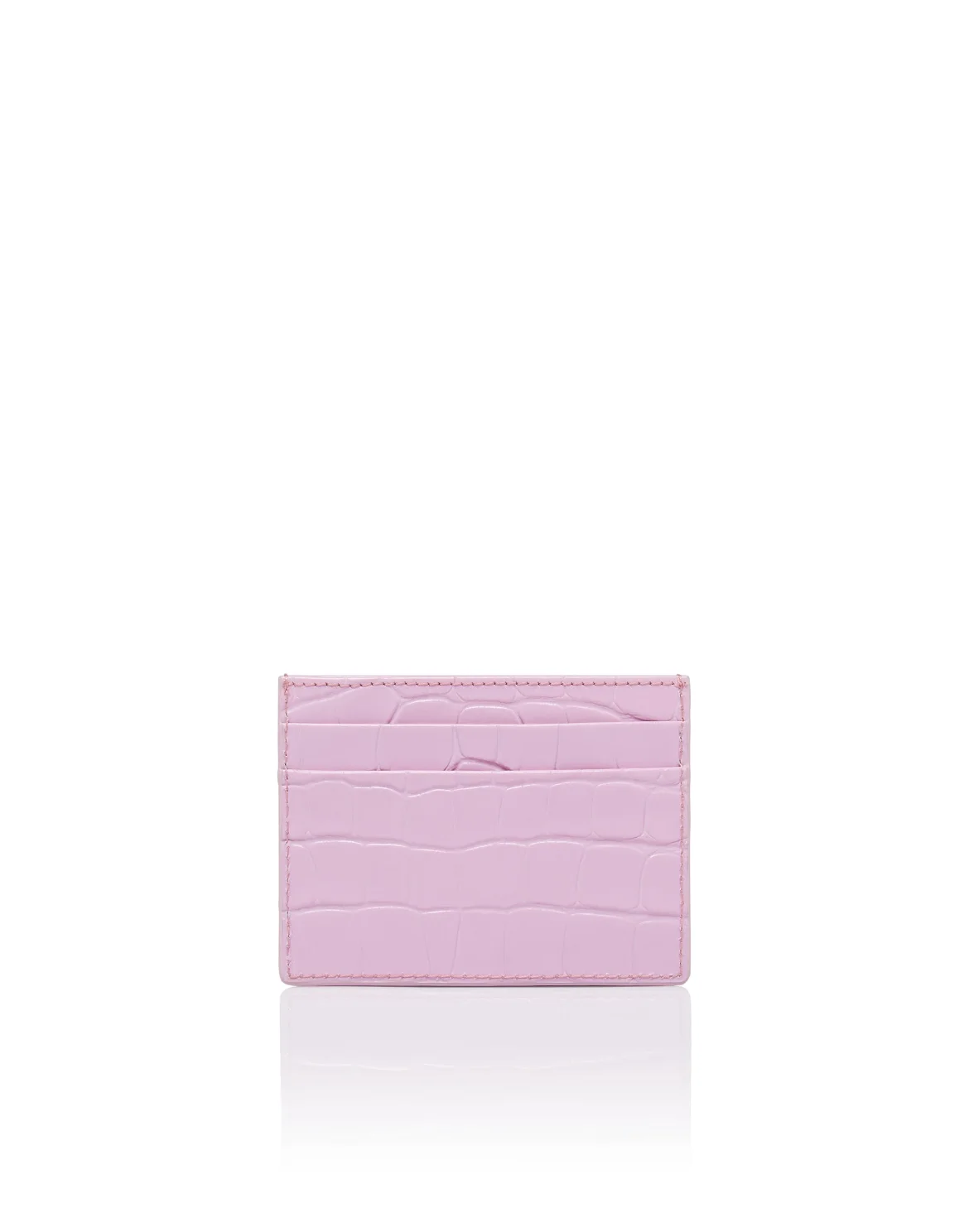 Croco Embossed Credit Cards Holder, цвет: Розовый
