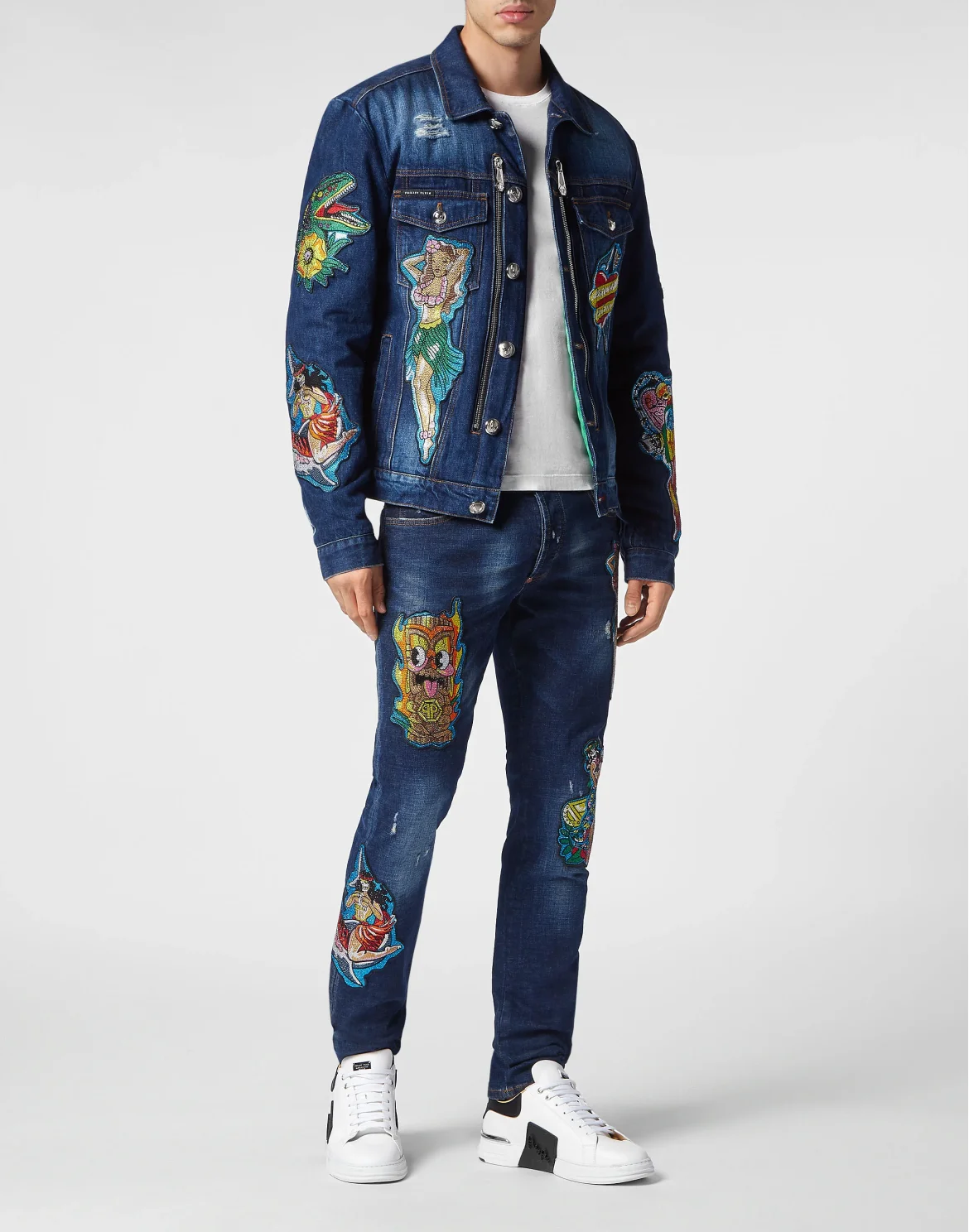 Denim Zip Jacket Hawaii, цвет: Синий