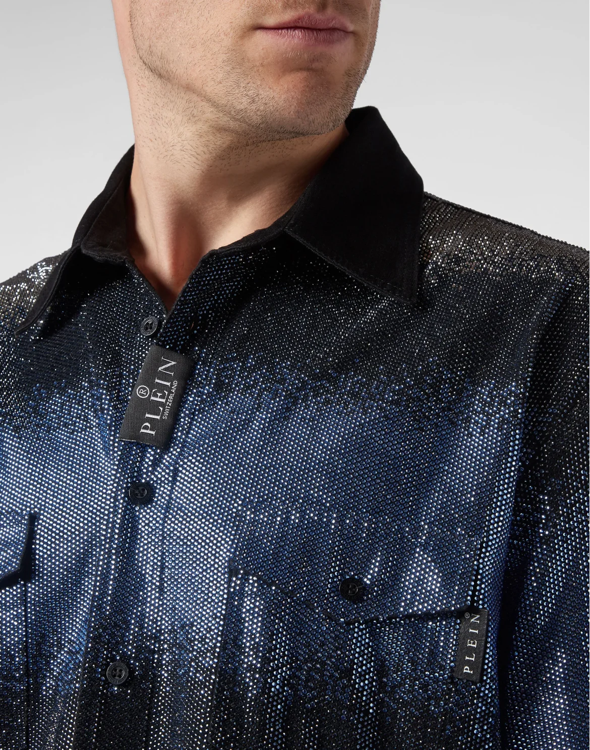 Denim Shirt Crystal, цвет: Синий
