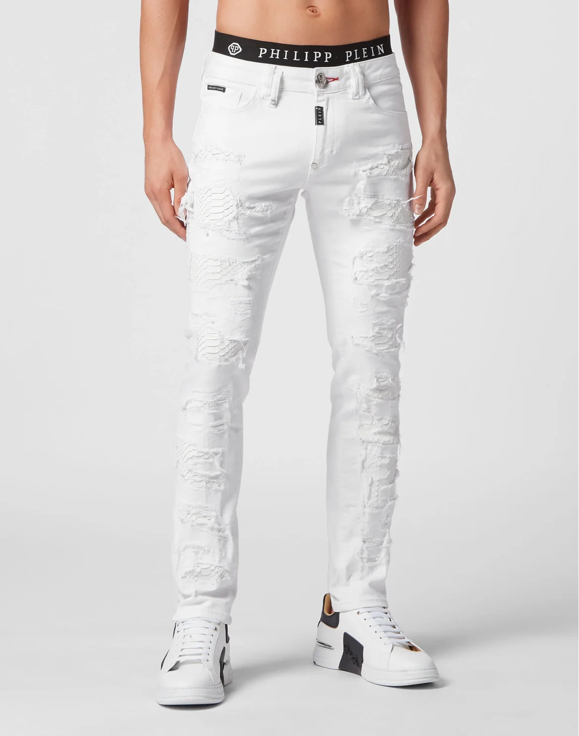 Denim Slim Fit with Python Luxury, цвет: Белый