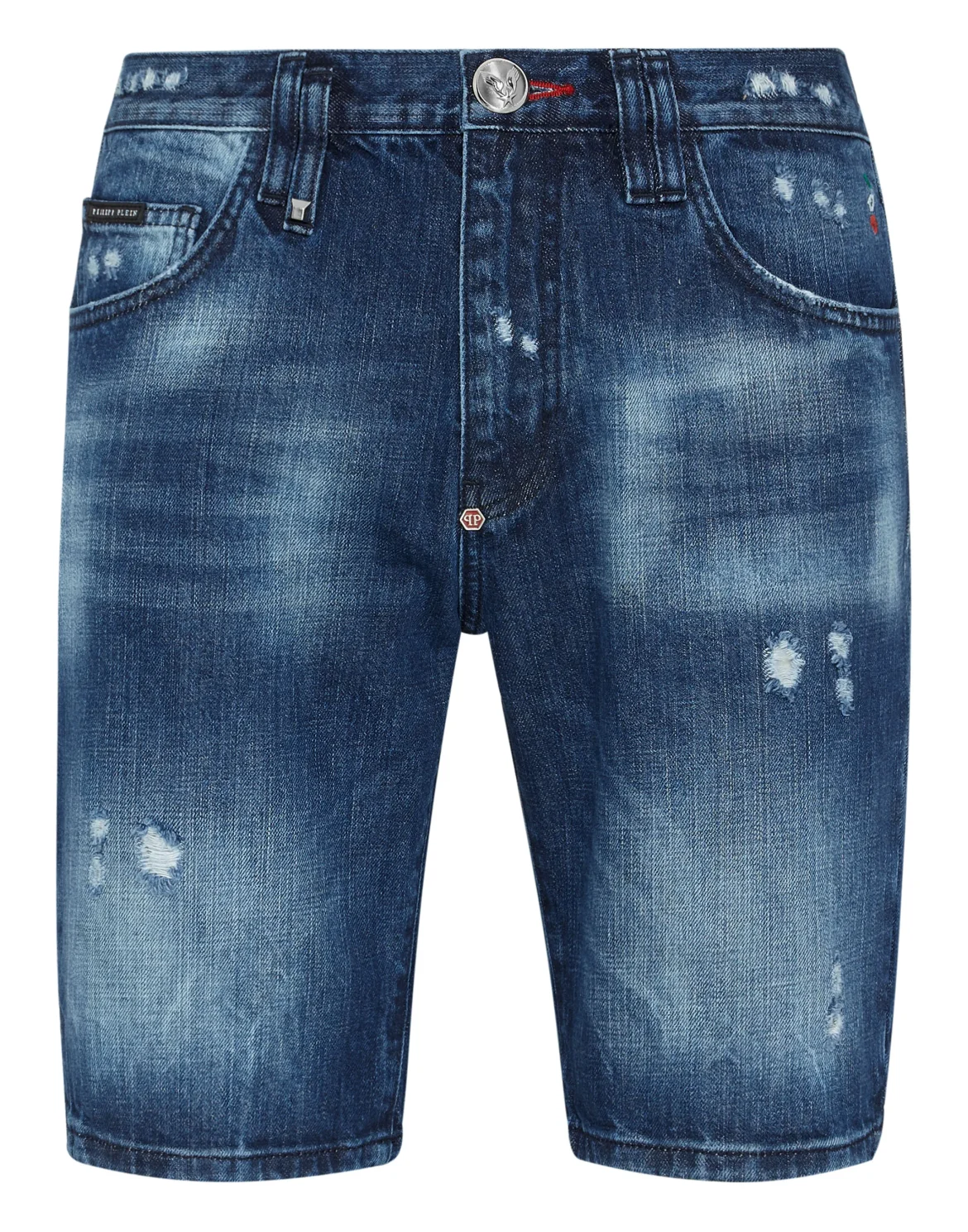 Denim Shorts Mykonos  Fit Destroyed, цвет: Синий