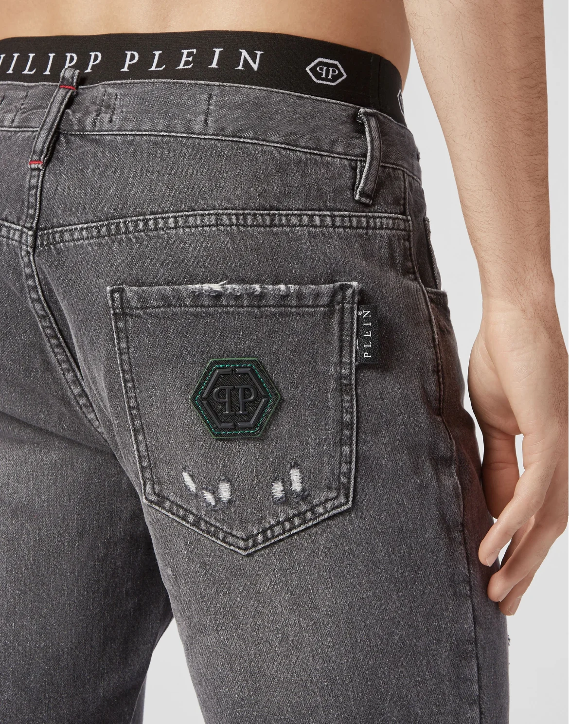 Denim Shorts Mykonos  Fit Destroyed, цвет: Серый