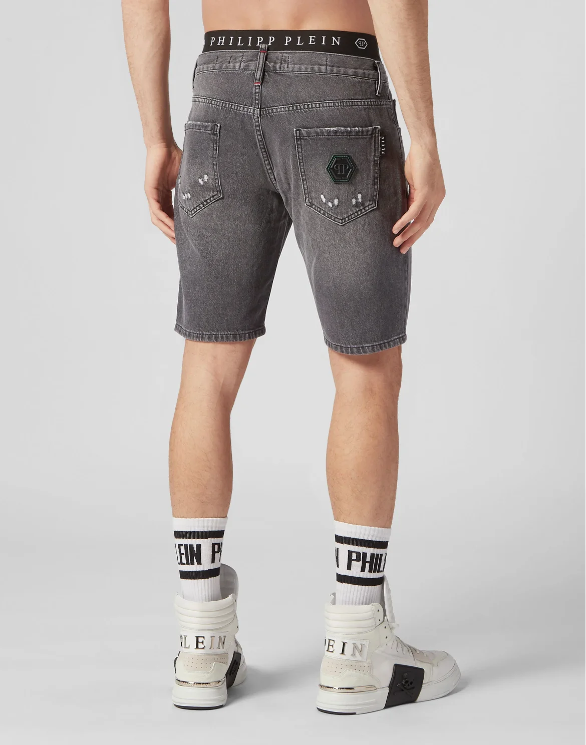 Denim Shorts Mykonos  Fit Destroyed, цвет: Серый