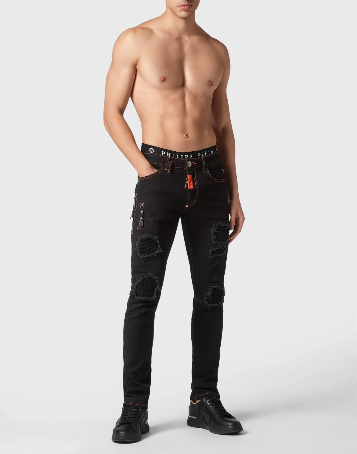 Denim Trousers Super Straight Cut, цвет: Черный