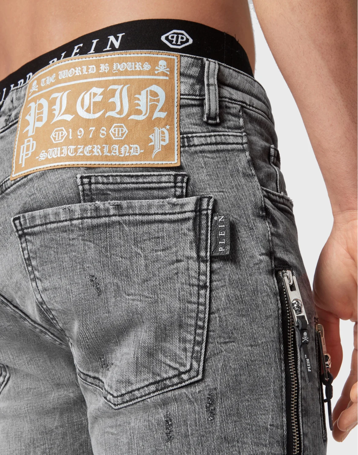 Denim Trousers Super Straight Cut, цвет: Серый