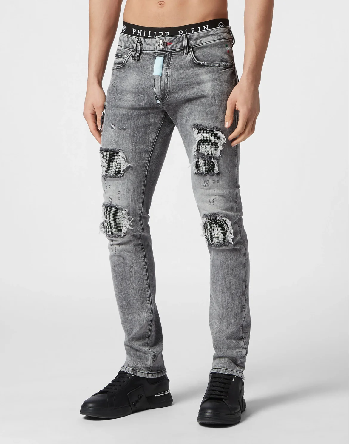 Denim Trousers Super Straight Cut, цвет: Серый