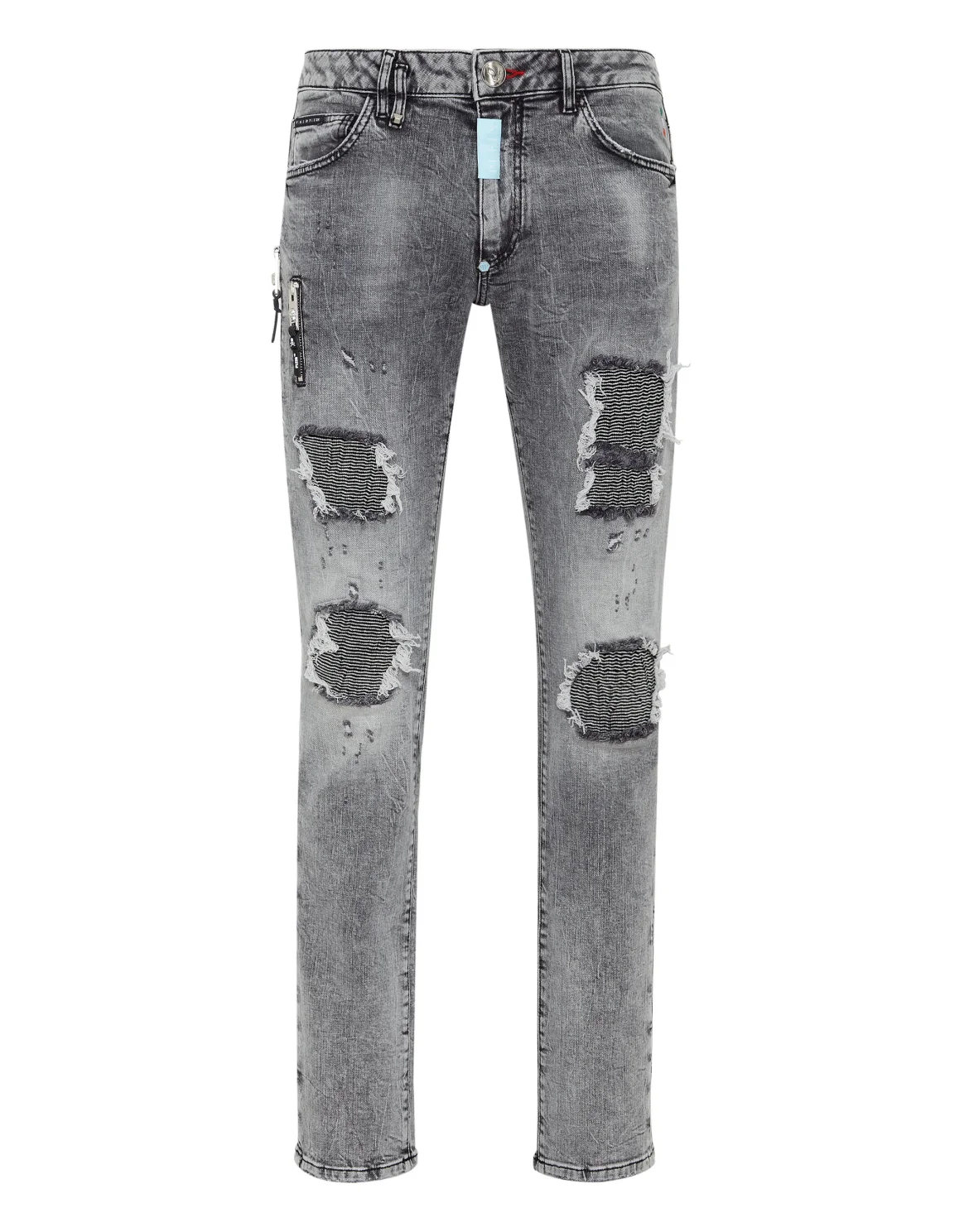 Denim Trousers Super Straight Cut, цвет: Серый