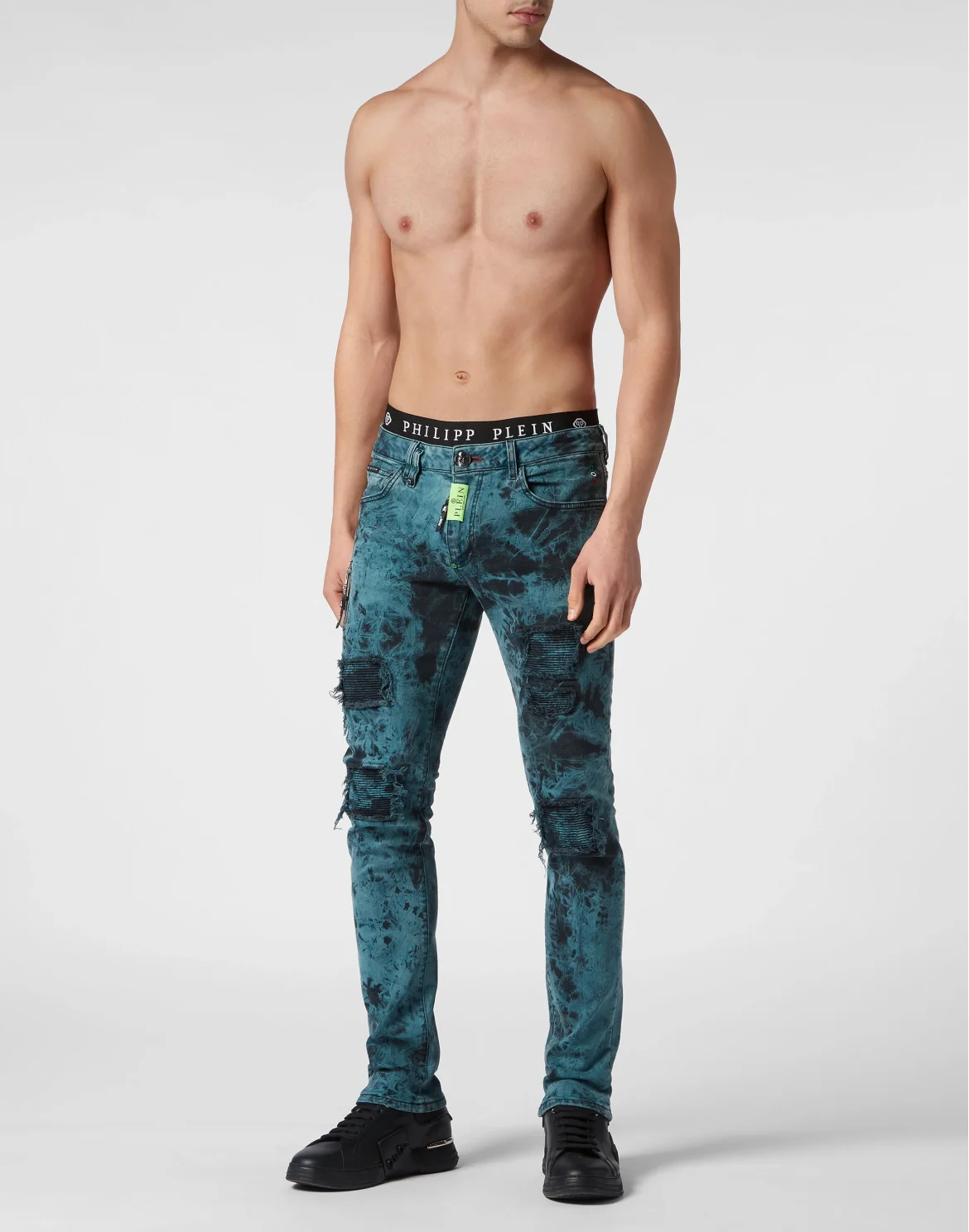 Denim Trousers Super Straight Cut, цвет: Зеленый