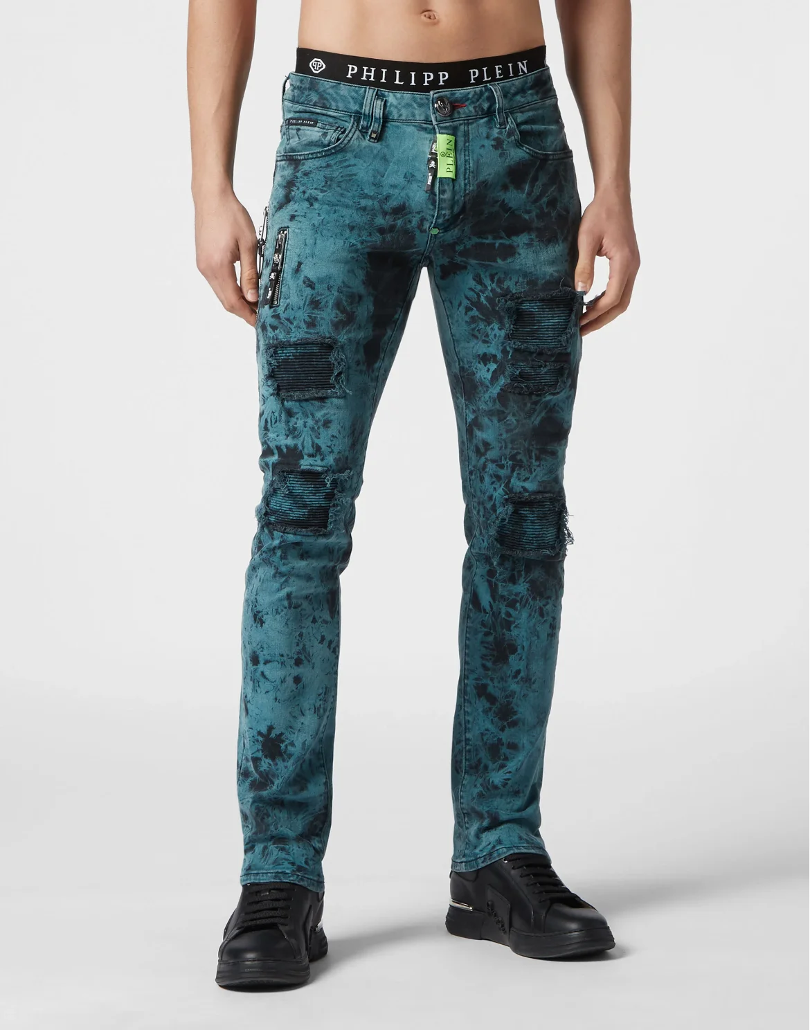 Denim Trousers Super Straight Cut, цвет: Зеленый