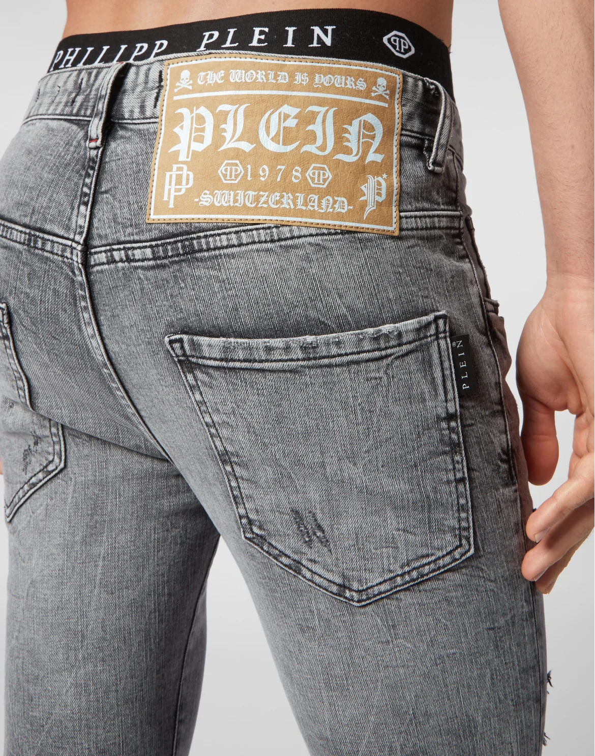 Denim Trousers Skinny, цвет: Серый