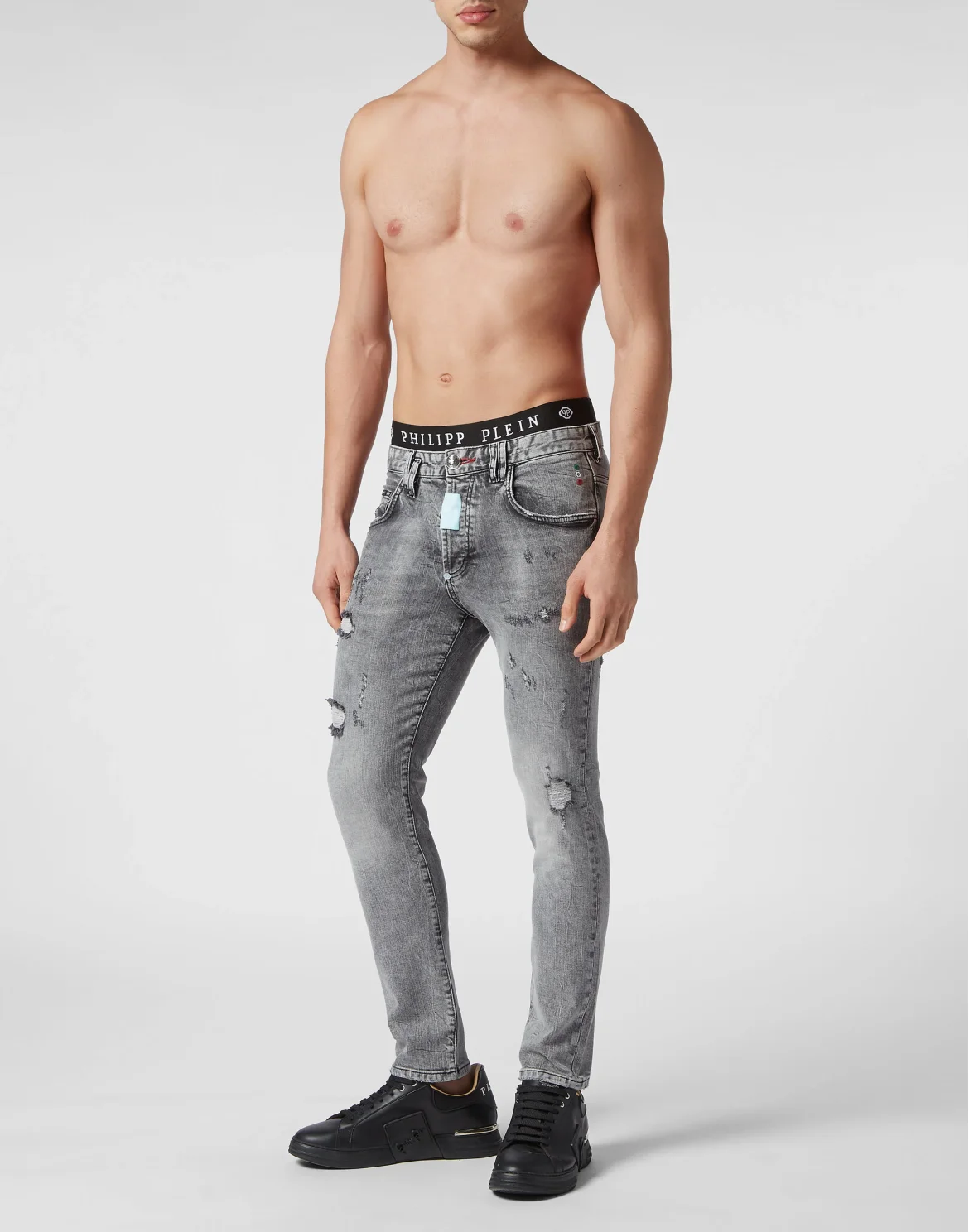 Denim Trousers Skinny, цвет: Серый