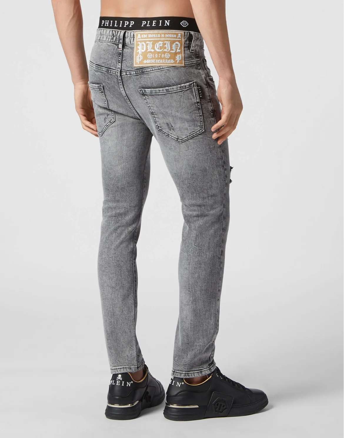 Denim Trousers Skinny, цвет: Серый