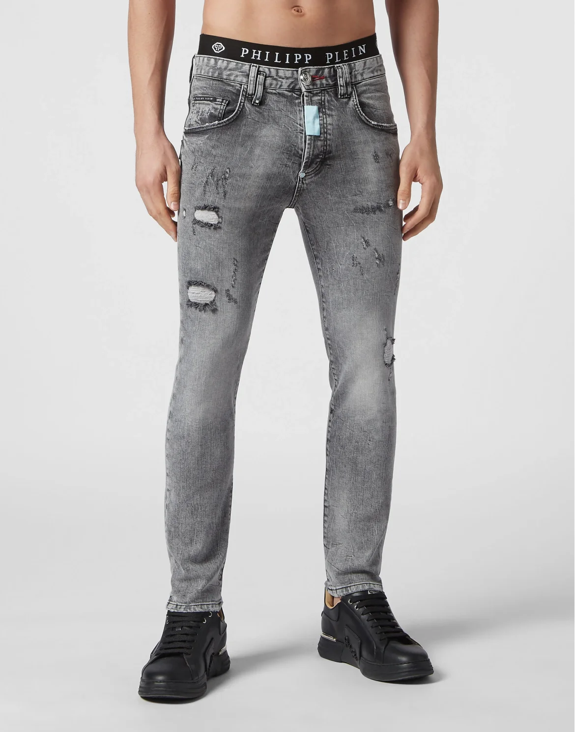 Denim Trousers Skinny, цвет: Серый