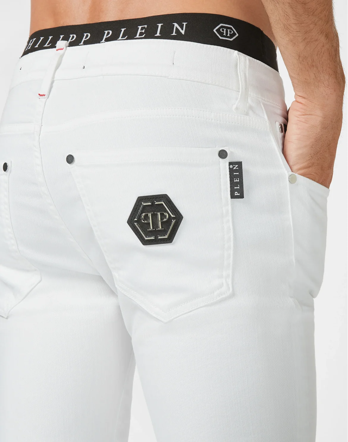 Denim Trousers Super fit Hexagon, цвет: Белый