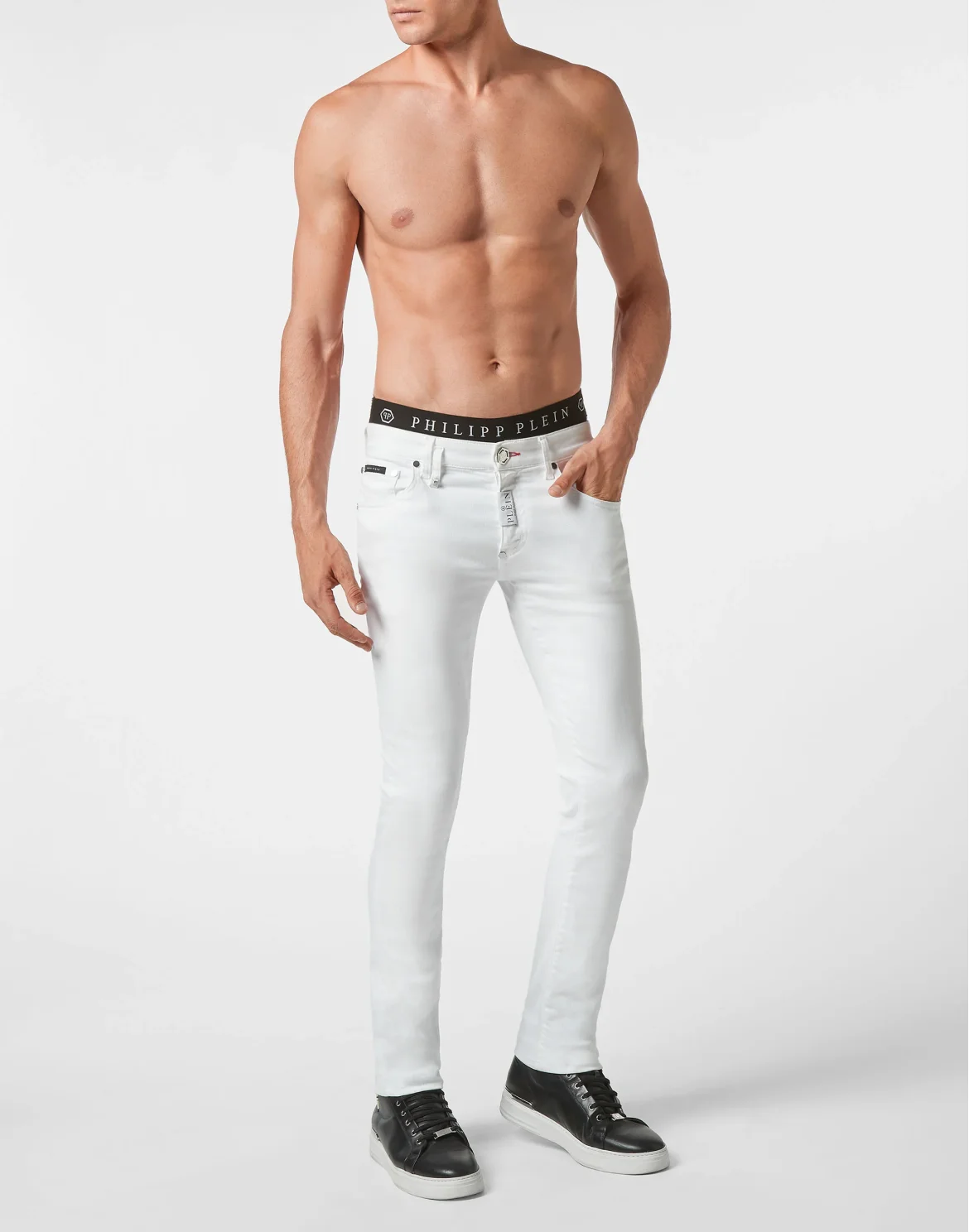 Denim Trousers Super fit Hexagon, цвет: Белый